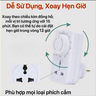 Ổ Cắm Hẹn Giờ Chống Sét ️Tích Hợp 2 Tính Năng An Toàn Chống Cháy Nổ Trong 1 ăn toàn sử dụng .
