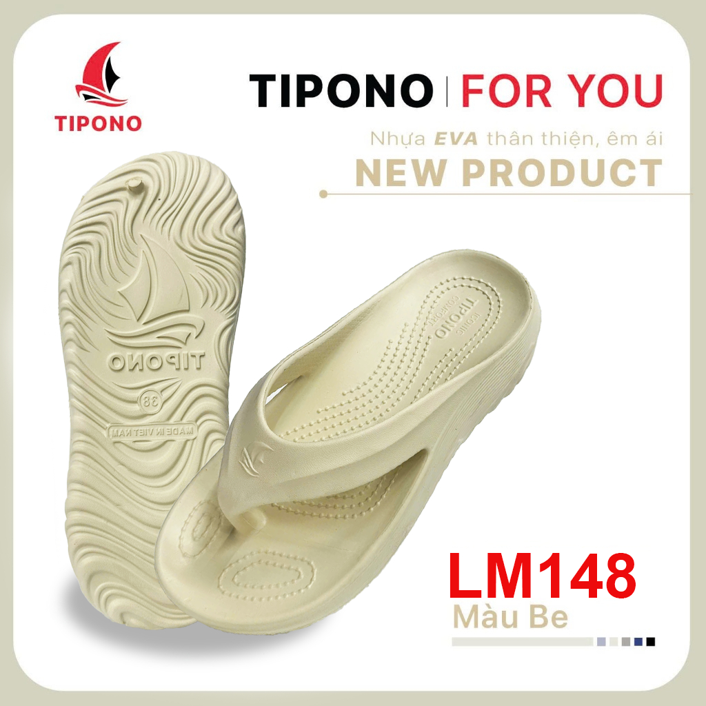 TIPONO ALYDO LM148 Dép Kẹp Cao 4cm Đi Biển Đi Chơi Chống Trơn Trượt Nam Nữ Nhiều Màu Mùa Hè Xinh