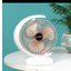 Quat Tích Điện Vầng Trăng Để Bàn Quay Tự Động 180 Độ