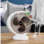 Quat Tích Điện Vầng Trăng Để Bàn Quay Tự Động 180 Độ