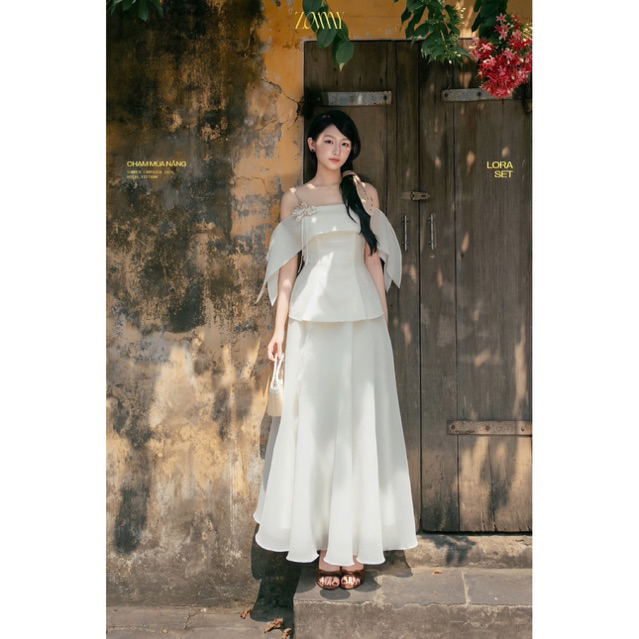 LASY Thời Trang Nữ| Set Áo Váy 2 Dây Vạt Dài Cách Điệu Chân Váy Xoè - Thiết Kế Nữ Tính Chuẩn Form