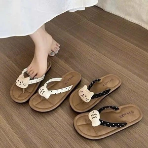 🐱 DÉP KẸP NỮ MÈO CUTE CHẤM BI – DÉP NỮ ĐẾ ÊM HOT TREND HÀN QUỐC 🐱 2505-1