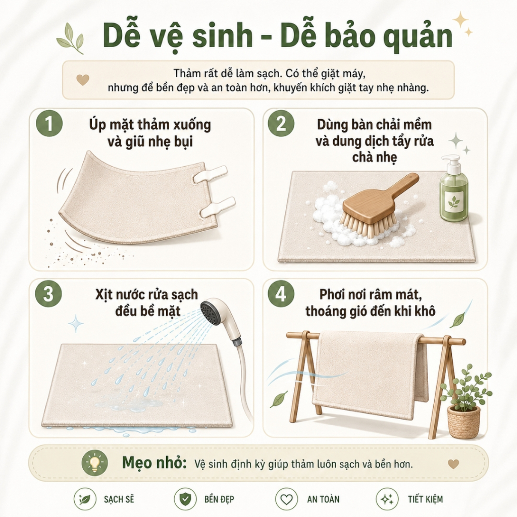 Thảm Sọc Thấm Nước Đặt Cửa Phòng Tắm, TIDY SHOP, Miếng Lót Sàn Lavabo Chống Xê Dịch, Thảm Dài Cho Nhà Bếp Phòng Giặt