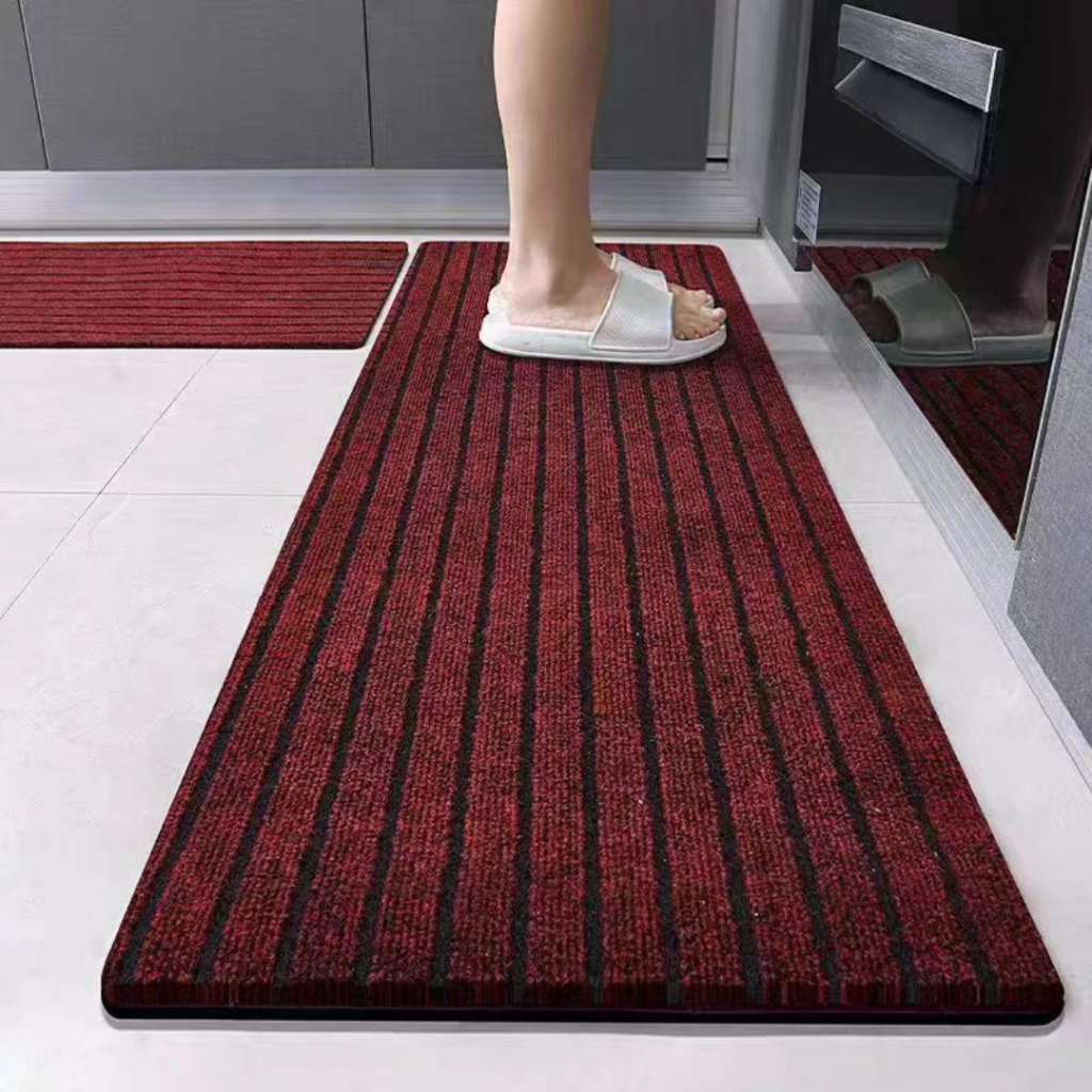 Thảm Sọc Thấm Nước Đặt Cửa Phòng Tắm, TIDY SHOP, Miếng Lót Sàn Lavabo Chống Xê Dịch, Thảm Dài Cho Nhà Bếp Phòng Giặt