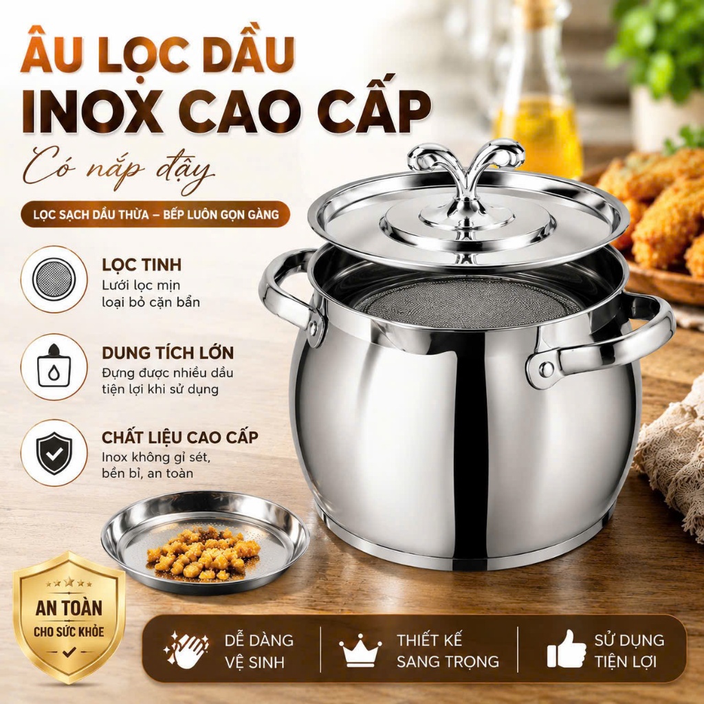 Nồi Đựng Mỡ Tặng Vá và Ray lọc Có Nắp Đậy - Ca lọc cặn dầu dung tích 1 Lít  tiện dụng MẪU MỚI | Shopee Việt Nam