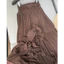Set váy maxi đi biển màu nâu tây sang chảnh, Set áo croptop trễ vai xoắn ngực kèm chân váy dài xoè cạp cao tôn dáng