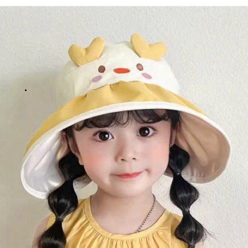 Nón Tai Bèo Vành Rộng Họa Tiết Hoạt Hình ,Gấp Gọn Thời Trang Hàn Quốc Đáng Yêu Dành Cho Bé Gái 17