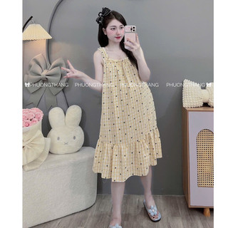 VÁY BẦU ĐŨI HÀN HAI DÂY BẢN TO BO CHUN - Nhiều Màu