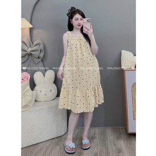 VÁY BẦU ĐŨI HÀN HAI DÂY BẢN TO BO CHUN - Nhiều Màu