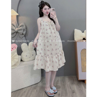 VÁY BẦU ĐŨI HÀN HAI DÂY BẢN TO BO CHUN - Nhiều Màu