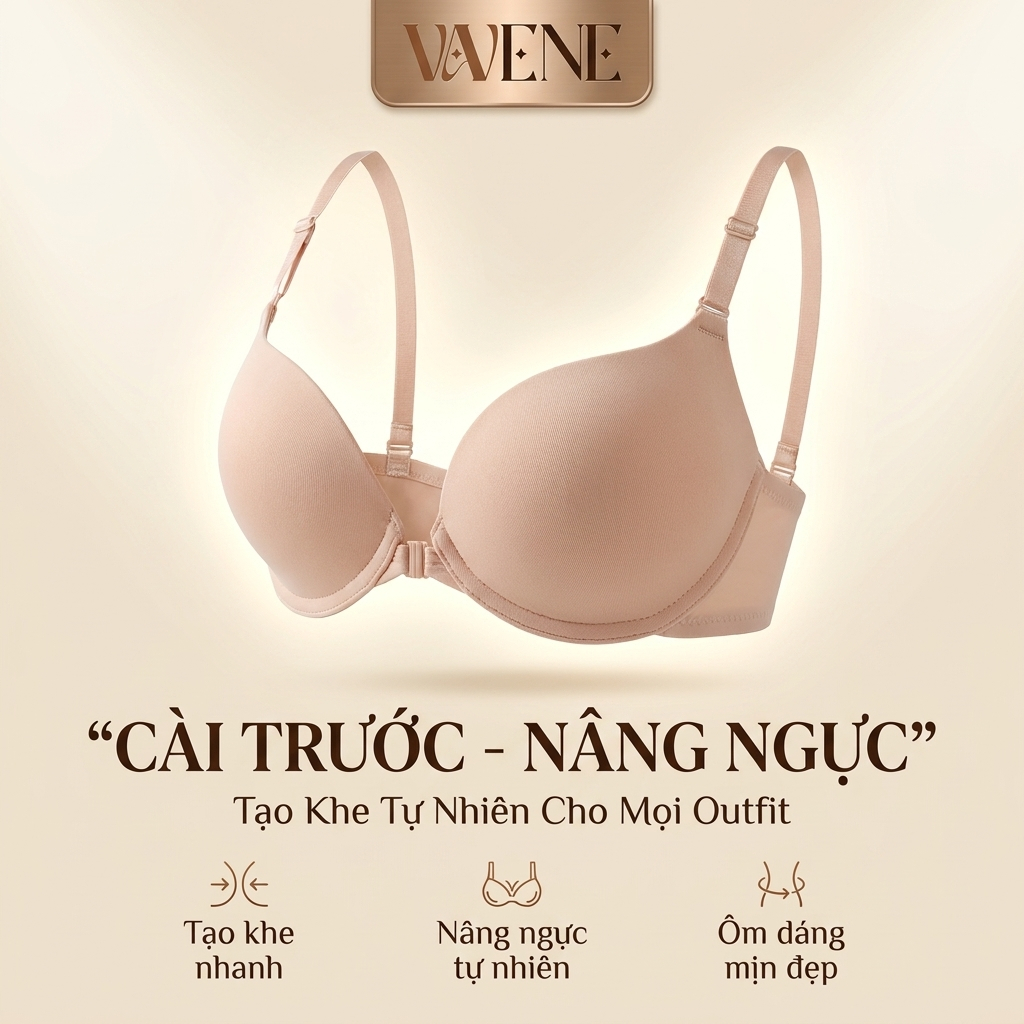 [LOẠI 1] Áo ngực cài trước AL1501 trơn có đệm, Áo lót Vanvene có gọng nâng ngực 2cm Cao cấp | BigBuy360 - bigbuy360.vn