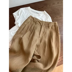 𝗦𝘂𝗺𝗲 - Quần xuông Linen cạp cao