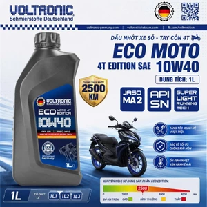 Nhớt xe côn xe số voltronic eco 10w40 chai 1l chu kì thay nhớt 2500km