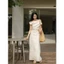 𝗧𝗵𝗲𝗿 -Đầm Linen lệch vai