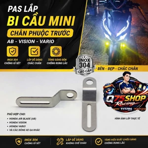 pas lắp bi cầu mini chân phuộc cho xe ga ab,vison,vario inox 304 chống rỉ sét dày 2mm