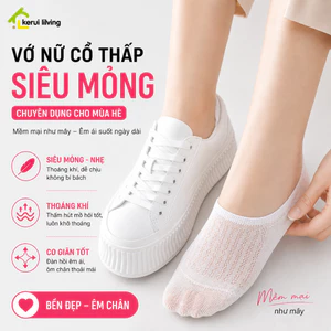 Tất Lười Nữ KERUI Chống Tuột Cotton Mềm Mại – Tất Dấu Giày Nữ Mang Sneaker, Giày Lười