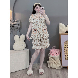 Bộ Bầu - bộ sau sinh -BỘ ĐÙI ĐŨI NHĂN CỔ SEN HAI TÚI MICKY - 4 Màu, Áo Có Khoá Kéo, Quần Có Chun Chỉnh