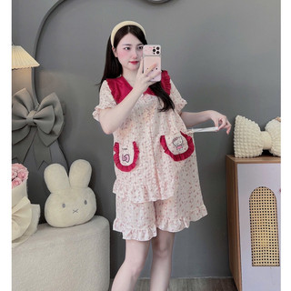 Bộ bầu - Bộ sau sinh - BỘ ĐÙI ĐŨI HÀN CỔ SEN MÀU HAI TÚI, Nhiều Màu, Áo Có Khoá Kéo & Quần Có Chun Chỉnh