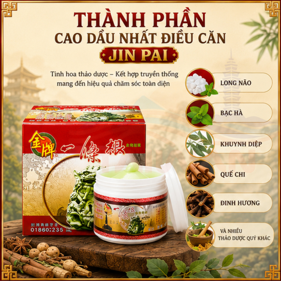 Dầu Xoa Bóp Xương Khớp Đài Loan Chin Pai Nhất Điều Căn, GMP, Herbal, Giảm Đau, Ngứa, 40g/90g