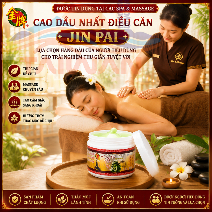 Dầu Xoa Bóp Xương Khớp Đài Loan Chin Pai Nhất Điều Căn, GMP, Herbal, Giảm Đau, Ngứa, 40g/90g