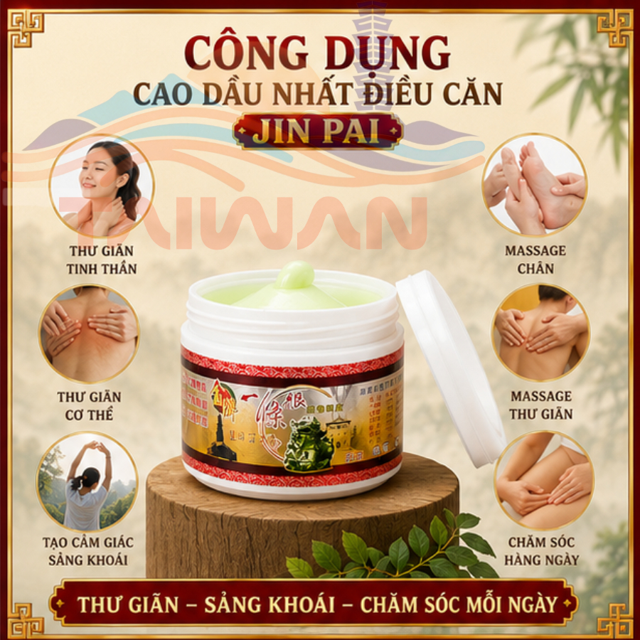 Dầu Xoa Bóp Xương Khớp Đài Loan Chin Pai Nhất Điều Căn, GMP, Herbal, Giảm Đau, Ngứa, 40g/90g