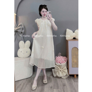 VÁY BẦU CỘC TAY TẰM BE ĐÍNH HOA HAI LỚP XINH