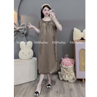 VÁY BẦU CỘC TAY ĐŨI BI HOA DÂY - 6 Màu