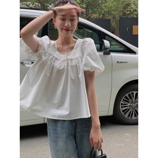 𝗕𝗮𝘆 𝗟𝗶𝗻𝗲𝗻- | LYLINEN| Áo Linen tay phồng babydoll