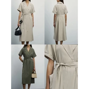Đầm cổ vest Viscose Zarin@* full túi zip bigsize - dư xịn VNXK.