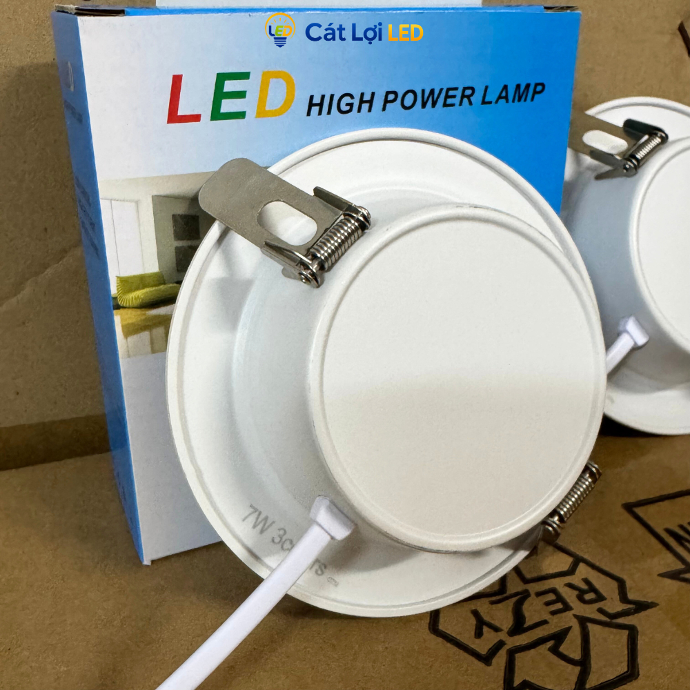 Đèn LED Âm Trần, Âm Tường 9W, Chất Liệu Thạch Cao, Sáng 3 Màu Đèn