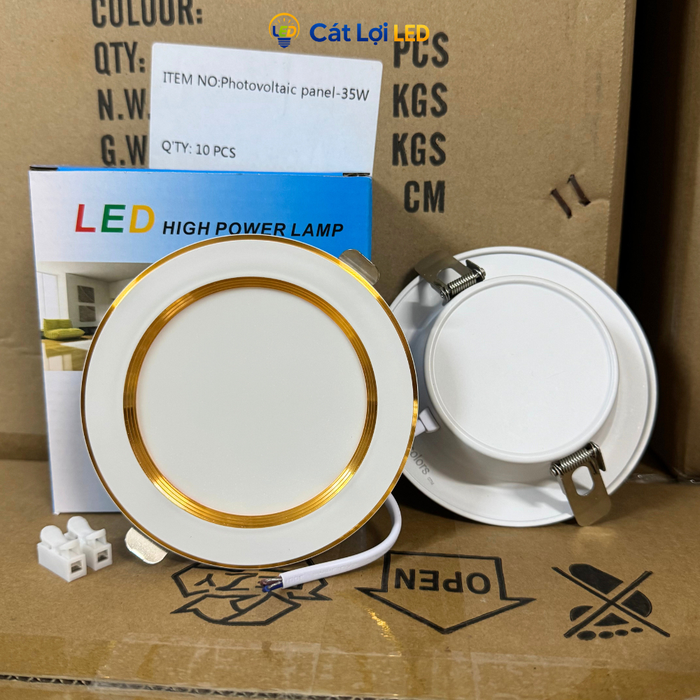Đèn LED Âm Trần, Âm Tường 9W, Chất Liệu Thạch Cao, Sáng 3 Màu Đèn