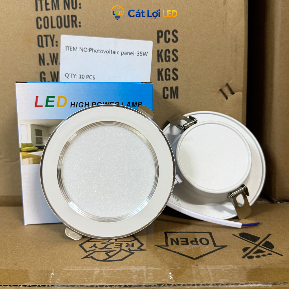 Đèn LED Âm Trần, Âm Tường 9W, Chất Liệu Thạch Cao, Sáng 3 Màu Đèn