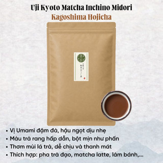 Bột Matcha Ichino Midori Kyoto Uji, Yame Túi Lớn 500g,1Kg Nhật Bản Hương Lá Trà Non Tươi Mát M62