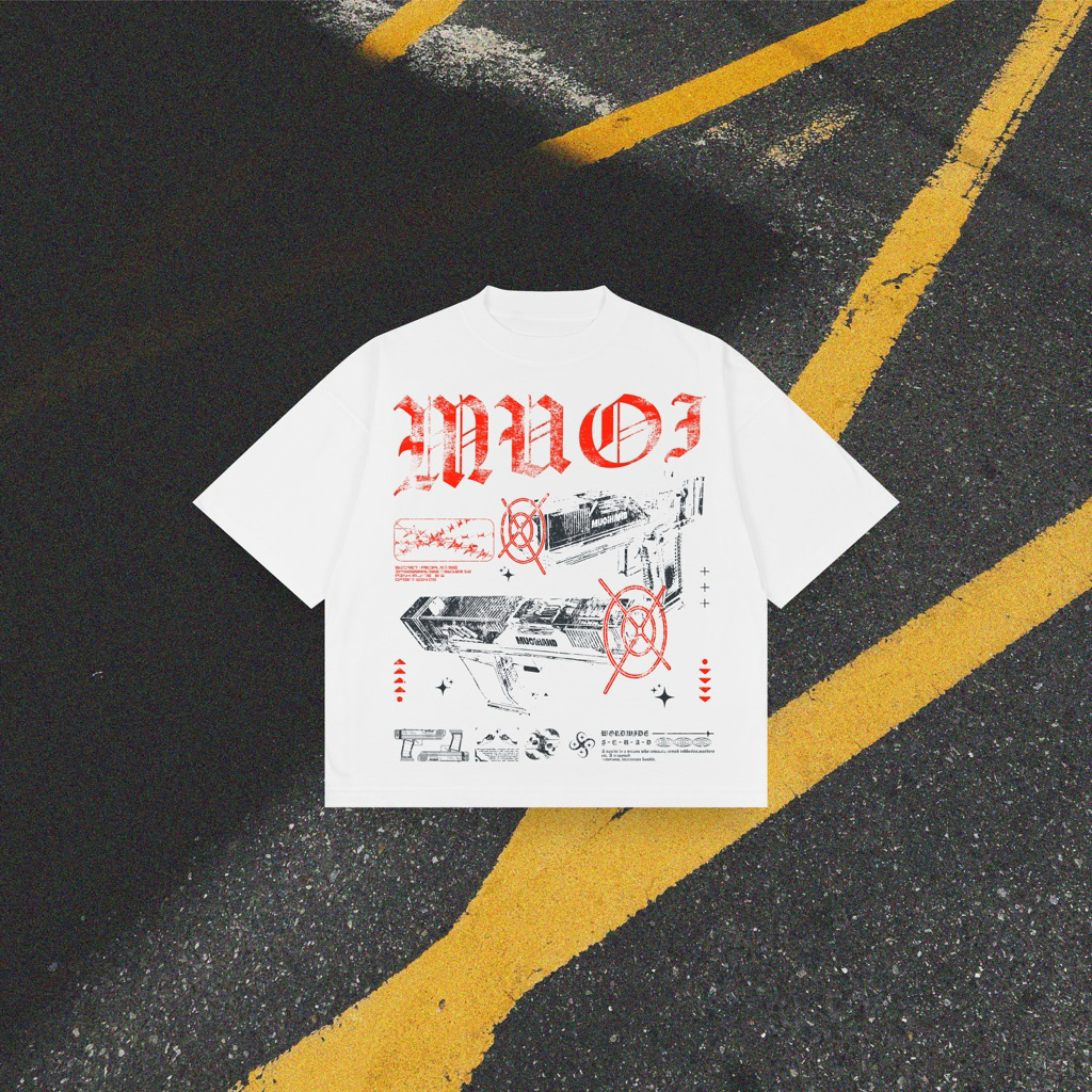 Áo Thun Form Big Boxy Cotton 100% - 270gsm - "GUN" - Local Brand MUOIHAND