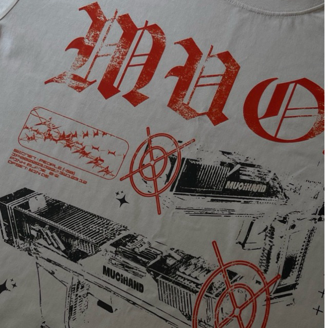 Áo Thun Form Big Boxy Cotton 100% - 270gsm - "GUN" - Local Brand MUOIHAND