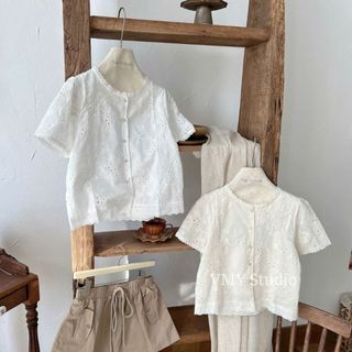 VMY Studio - Áo thun babydoll ren hoa nổi from xòe mềm mịn xinh xắn trẻ trung QCCC nữ