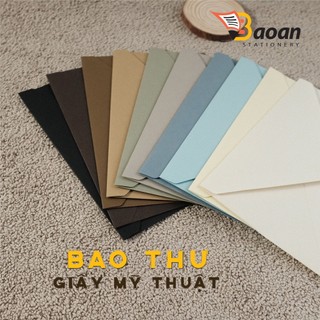 [Có sẵn] Bao thư giấy mỹ thuật cao cấp A5 A6 - giấy với nhiều chất vân khác nhau, định lượng 120gsm