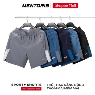 COMBO 2 Quần Short Chạy Bộ Nam MENTORIS Vải Gió Thoáng Khí,Form Thể Thao,Vận Động Thoải Mái CB2MSR11