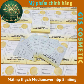 Mặt nạ thạch Collagen MediAnswer Vita Nanoshot Mask(vàng) dưỡng sáng da, cấp ẩm chuyên sâu, hộp 5 miếng