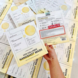 Mặt nạ thạch Collagen MediAnswer Vita Nanoshot Mask(vàng) dưỡng sáng da, cấp ẩm chuyên sâu, hộp 5 miếng