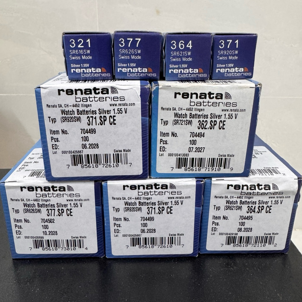 Pin Đồng Hồ Renata SR621/ 626/ 920/ 616/ 721/521 Silver Oxide 1.55V Chính Hãng Thụy Sĩ ( vỉ 1 viên )