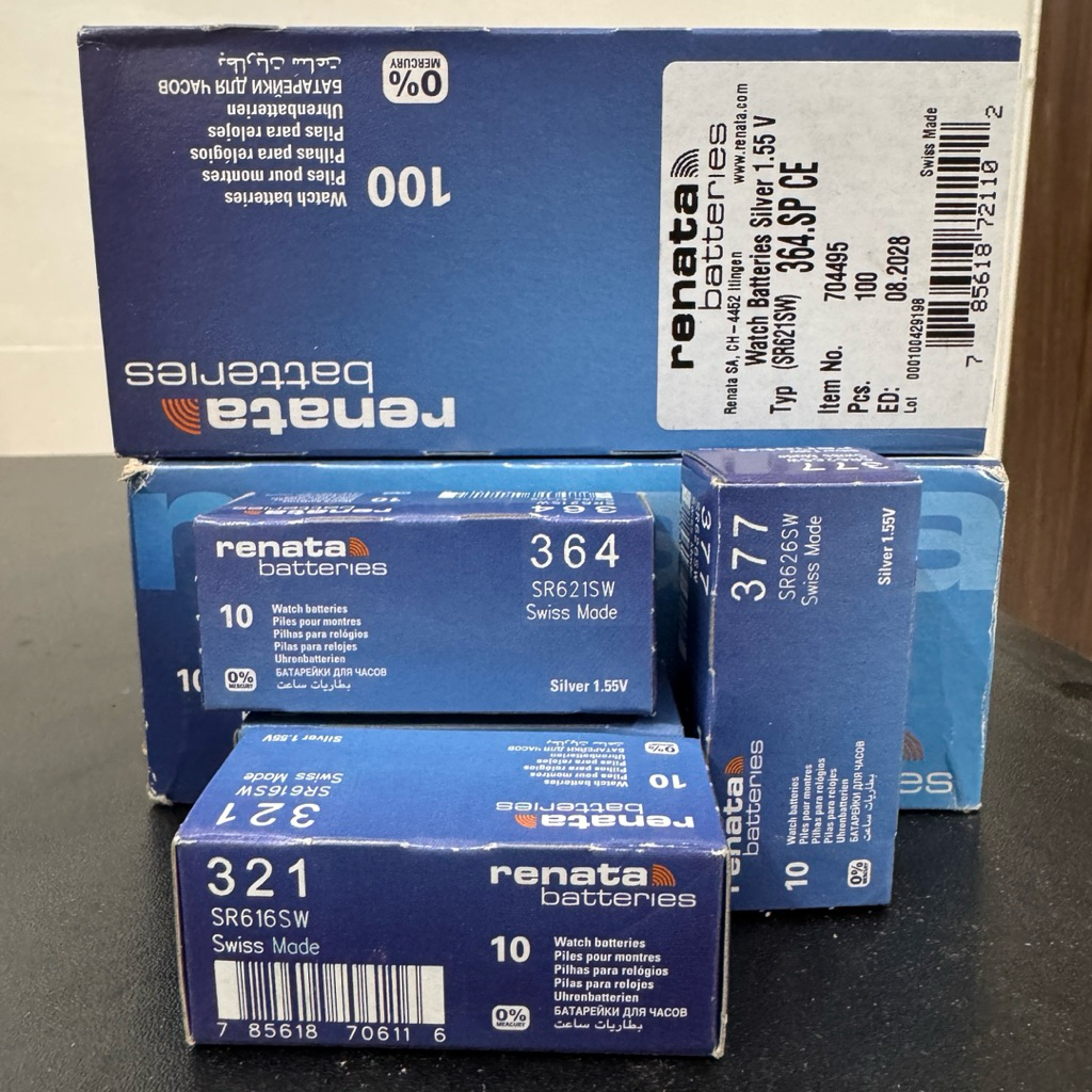 Pin Đồng Hồ Renata SR621/ 626/ 920/ 616/ 721/521 Silver Oxide 1.55V Chính Hãng Thụy Sĩ ( vỉ 1 viên )