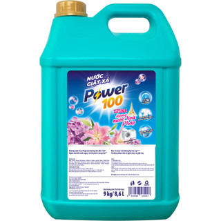 Nước giặt xả Power100 Hương Nước Hoa Pháp can - 9kg