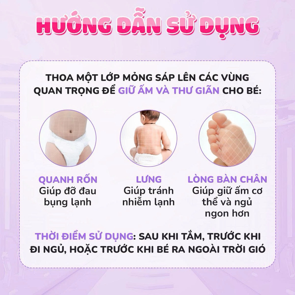 Sáp giữ ấm cho trẻ Pozo giúp bé giữ ấm , phòng cảm cúm