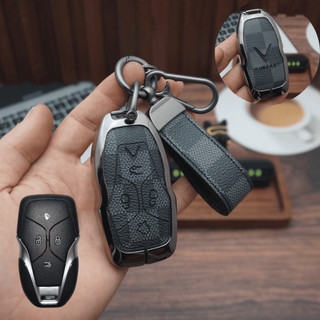 Ốp Chìa Khóa VinFast VF6,Vinfast VF6 Plus,Vinfast VF7 VF8 VF9 2026 Kim Loại Phối Da Cao Cấp Nhiều Màu Sang Trọng (ZVFH)