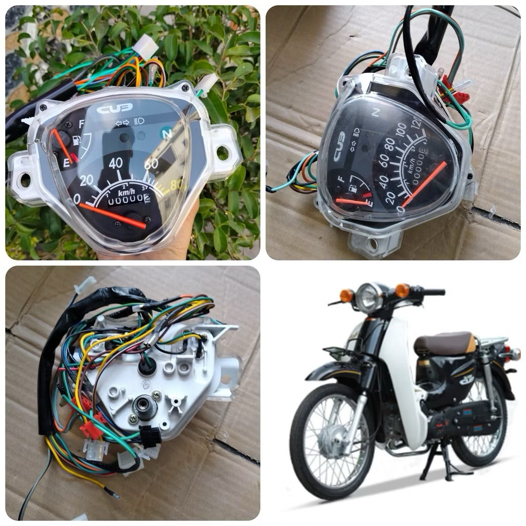 Đồng Hồ Xe Cub 81 50cc Đời Mới – Công Tơ Mét Cub Học Sinh, Báo Tốc Độ + Xăng Chuẩn