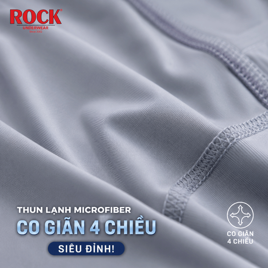 [COMBO 5] Quần Lót Nam ROCK QA546 Cao Cấp Thun Lạnh Thoáng Khí, Quần Sịp Nam Cao Cấp Xịn Ôm Sát Thoái Mái Vận Động