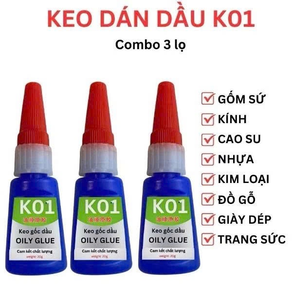 Combo1-3 Lọ Keo Dán Đa Năng - Keo Siêu Dính Gấp 50 Lần Keo 502, Có Thể Dán Nhiều Loại Vật Liệu
