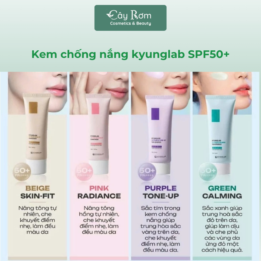 Kem chống nắng Kyunglab UV, chống nắng nâng tone da, mẫu mới SPF50+ PA++++ 50ml | Cây Rơm