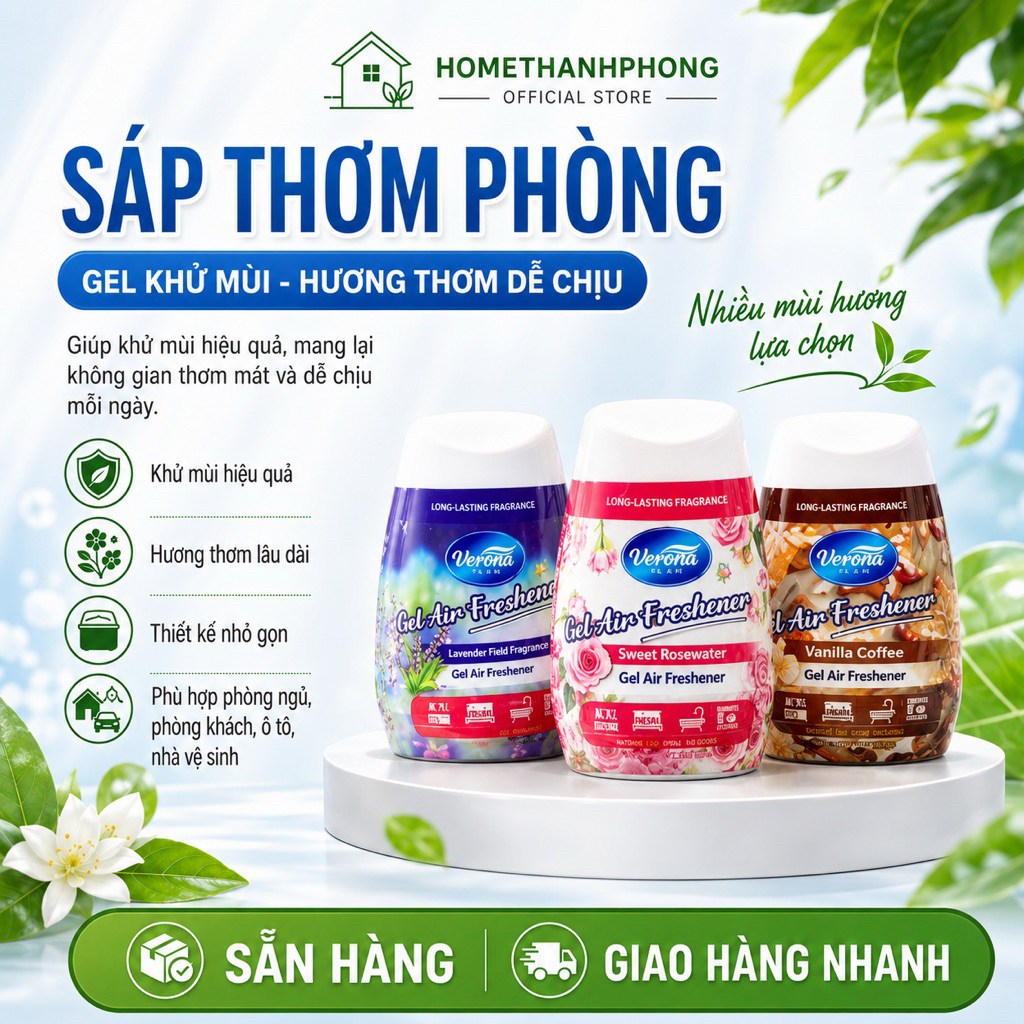 VERONA Sáp Thơm Mùi phòng ngủ, ô tô, nhà vệ sinh , Sáp thơm hương thơm lâu dài